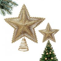 czubek na choinkę, gwiazda boże narodzenie złota brokatowa ksn147wz1