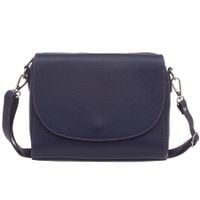 VERA PELLE torebka damska skórzana listonoszka 3 komorowa V020 c.fioletowa