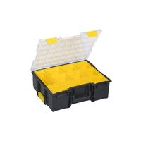 Wysokoudarowy organizer z 8 pojemnikami w kolorze żółtym- 435x350x145 mm