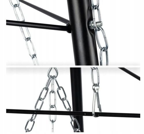 GRILL OGRODOWY WISZĄCY PALENISKO TRÓJNÓG DUŻY 50CM RUSZT + MATY WĘGLOWY na Arena.pl