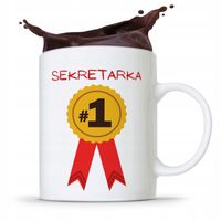 Kubek Prezent Dla Sekretarki Sekretarka Numer 1 Z Nadrukiem Ze Zdjęciem