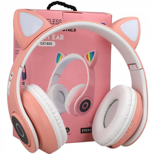 Słuchawki bluetooth B39 różowe na Arena.pl