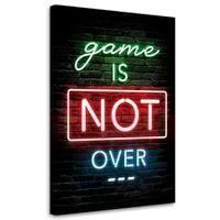 Obraz na płótnie, Napis dla graczy neon gaming 80x120 80x120