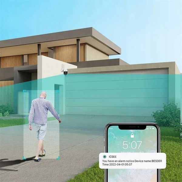 Zewnętrzna obrotowa kamera IP 2w1 8X ZOOM 2x 4MPx WIFI 2K zdjęcie 14