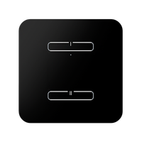 SZKLANY 2-kanałowy bezprzewodowy łącznik iNELS RFCONTROL - RFGB-220/B BLACK ROUND