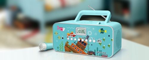 RADIOODTWARZACZ + MIKROFON DLA DZIECI CHŁOPCA RADIO USB CD MUSE M-29 KB na Arena.pl