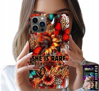 ETUI DO IPHONE 12 PRO MAX - SHE IS RARE, SŁONECZNIKI, KWIATY, MOTYLE