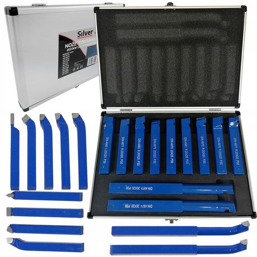 ZESTAW NOŻY TOKARSKICH STALOWYCH 20x20mm 11 SZTUK NÓŻ TOKARSKI 10885 na Arena.pl