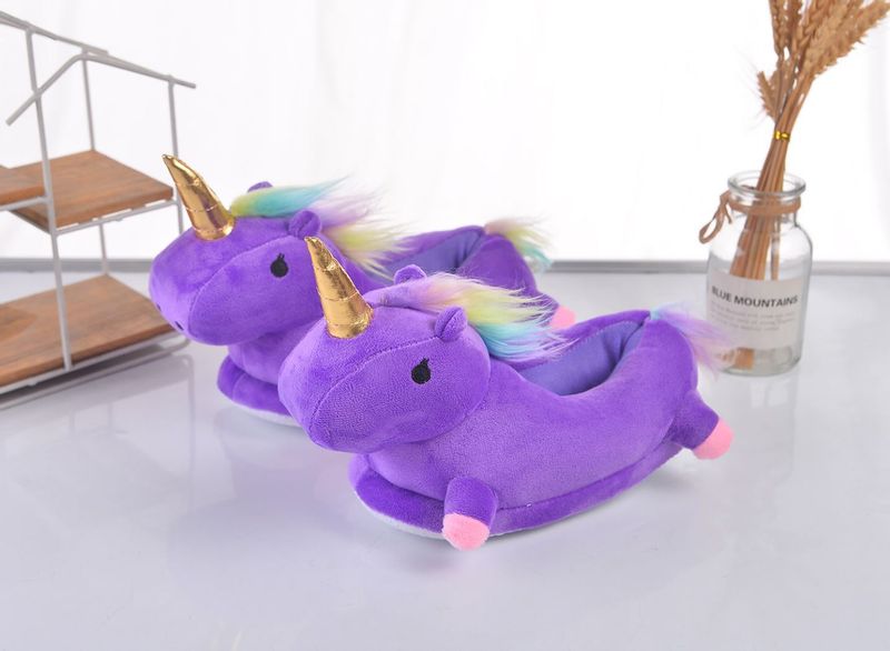 Kapcie fioletowe jednorożec zdjęcie 5