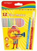 FLAMASTRY KEYROAD FIBER MARKER 12 kol. 7681