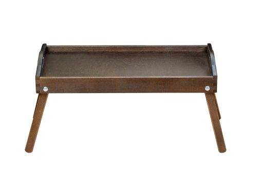 Taca, stolik śniadaniowy - ciemnobrązowy na Arena.pl