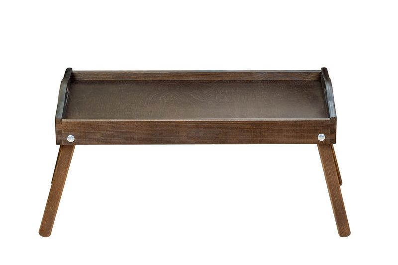 Taca, stolik śniadaniowy - ciemnobrązowy zdjęcie 4