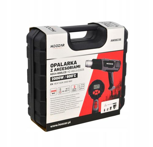 HOOZAR OPALARKA 2000W REGULACJA AKCESORIA LCD na Arena.pl