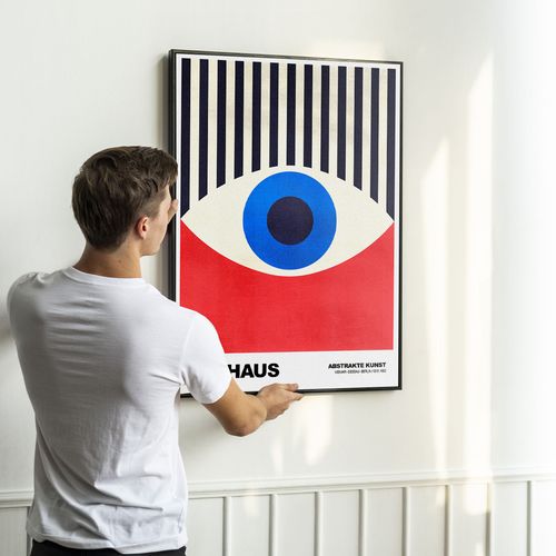 Plakat oko bauhaus 50x70 cm w czarnej ramie na Arena.pl