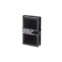 okładka kalendarz tygodniowy a-6 siena  czarny z panterką białą