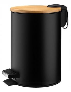 KADAX Kosz Na Śmieci 3L Pojemnik Łazienkowy Czarny na Arena.pl