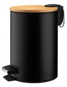 KADAX Kosz Na Śmieci 3L Pojemnik Łazienkowy Czarny