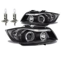 Nowoczesne Lampy z Ringami LED, Soczewkami BMW E90/E91 2005-2008 Reflektory