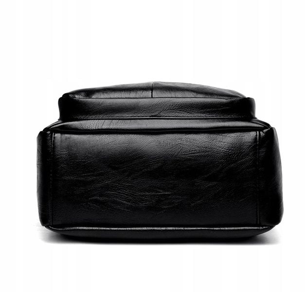 Skórzany Plecak Damski Szkoły Pracy Miejski Czarny zdjęcie 15