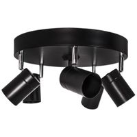 Natynkowe tuby z regulacją Correct czarny kinkiet do biura