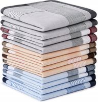 ZESTAW 12x CHUSTECZKI DO NOSA KLASYCZNE POSZETKA MĘSKIE BAWEŁNIANE