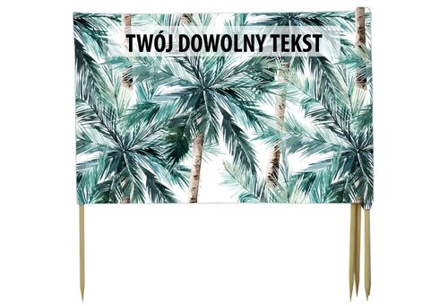 PARAWAN PLAŻOWY Palmy z indywidualnym napisem 8 PANELI 61.8 na Arena.pl