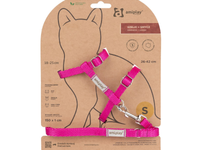 AMIPLAY Guard SAMBA Szelki regulowane + smycz dla kota psa królika różowe S
