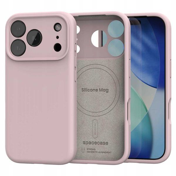 Spacecase Silicone Mag Iphone 17 Pro Max Baby Pink zdjęcie 7