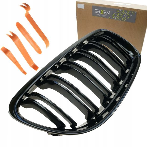 Nerki grill atrapa Czarny połysk do BMW E90 E91lifting 2008-2013 zdjęcie 4