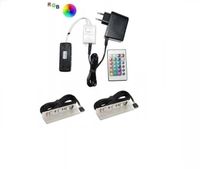 Zestaw LED RGB 2 x klips PCV do szklanych półek