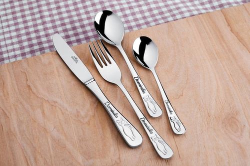 Sztućce dla Dzieci Gerlach Bon Ton Kotki Grawer Prezent na Chrzest na Arena.pl