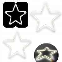 Ozdoba Świąteczna GWIAZDA NEON LED Bała 30CM NA OKNO