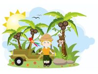 60X40CM WYPRAWA SAFARI OBRAZ