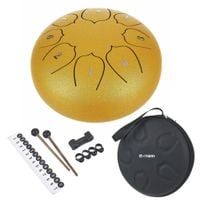 Stalowy Bęben Językowy Thomann Tongue Drum 6" Gold C-Major 8 Tonów Etui