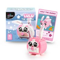 klocki snapets królik lulu różowy kidea