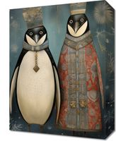 Obraz 30x40cm Królewskie Pingwiny