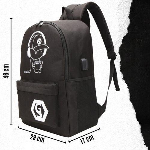 PLECAK SZKOLNY TORNISTER DO SZKOŁY MŁODZIEŻOWY ŚWIECĄCY ODBLASKOWY USB na Arena.pl