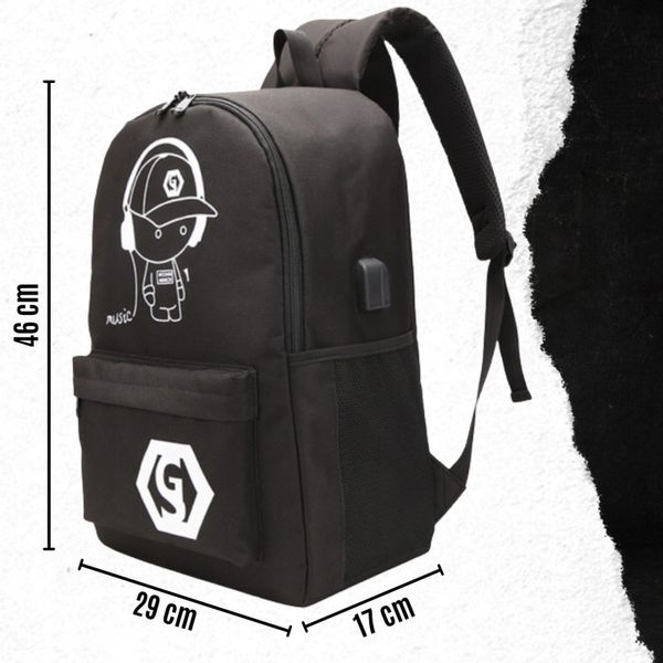 PLECAK SZKOLNY TORNISTER DO SZKOŁY MŁODZIEŻOWY ŚWIECĄCY ODBLASKOWY USB zdjęcie 7