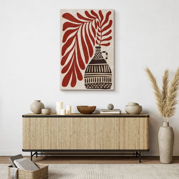 Obraz Na Płótnie Azteckie Wzory Rośliny Abstrakcja Boho 70cm x 100cm zdjęcie 7