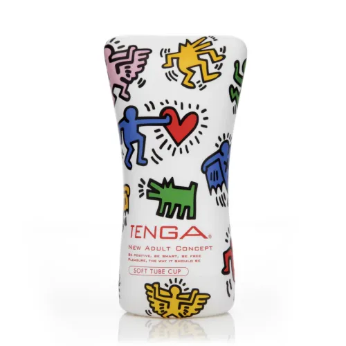 tenga keith haring soft tube cup - anatomiczna maszyna intymna, miękka tuba na Arena.pl
