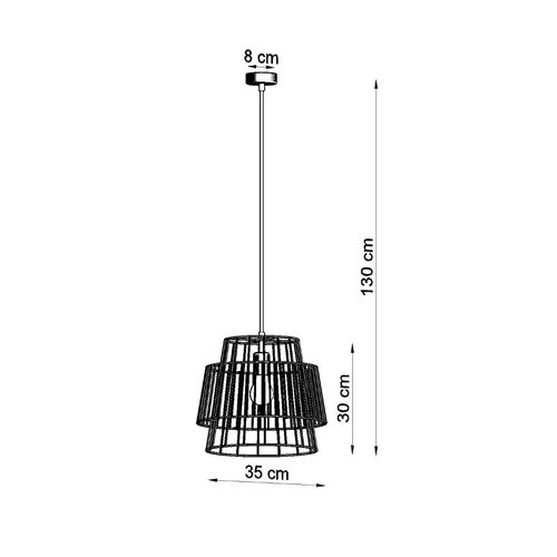 Lampa wisząca GATE czarny na Arena.pl