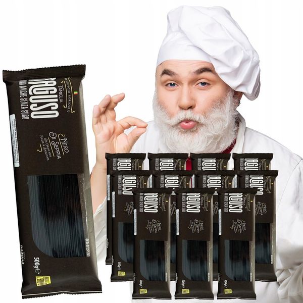 MAKARON SPAGHETTI NERO DI SEPIA 12X500g zdjęcie 1