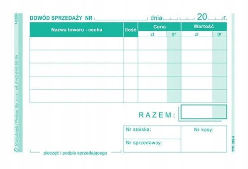 dowód sprzedaży a7 260-9 na Arena.pl