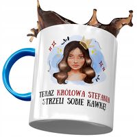 Kubek Błękitny Dla Stefanii Koleżanki Na Prezent Z Nadrukiem Ze Zdjęciem