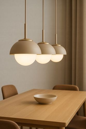 Lampa Sufitowa Wisząca Żyrandol Plafon Ecru Beż Cosmo na Arena.pl