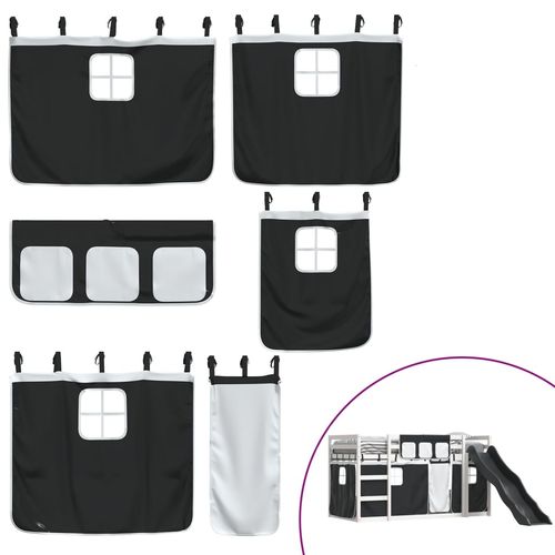 Łóżko na antresoli, ze zjeżdżalnią i zasłonkami, 90x200 cm na Arena.pl