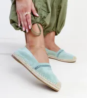Zielone espadryle z cyrkoniami Abia 36