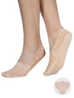 Skarpety stopki damskie niskie koronkowe z ABS beżowe 3PAK 36-41 YOCLUB