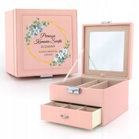 SZKATUŁKA KUFEREK na biżuterię pamiątka I KOMUNII