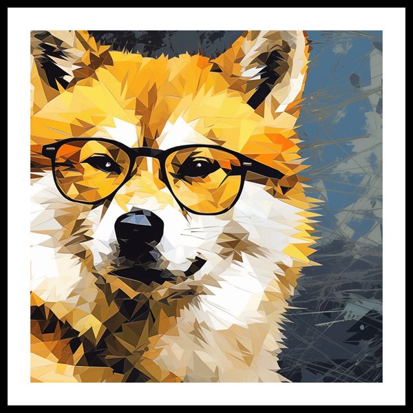 Plakat 70x70cm Intelektualny Psiak zdjęcie 3